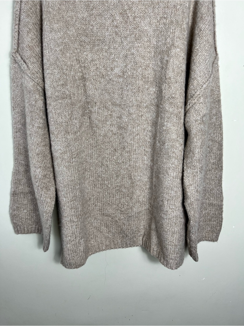 PRETTYGARDEN Cozy Oversized Mock Neck Sweater in Taupe Size Large NWT Super Soft - Picture 5 of 11